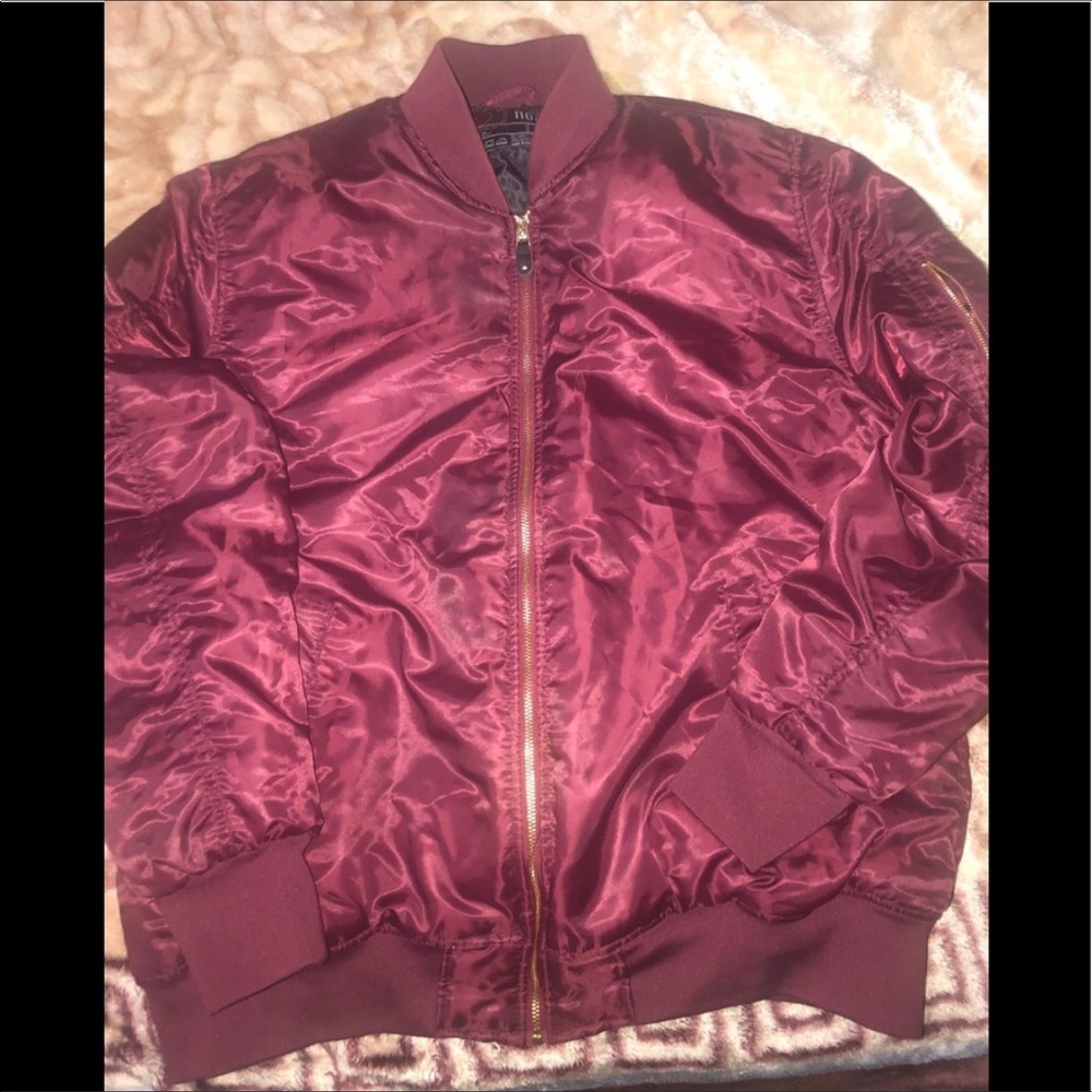 🤍♠️ BURGUNDY BOMBER ♠️🤍
